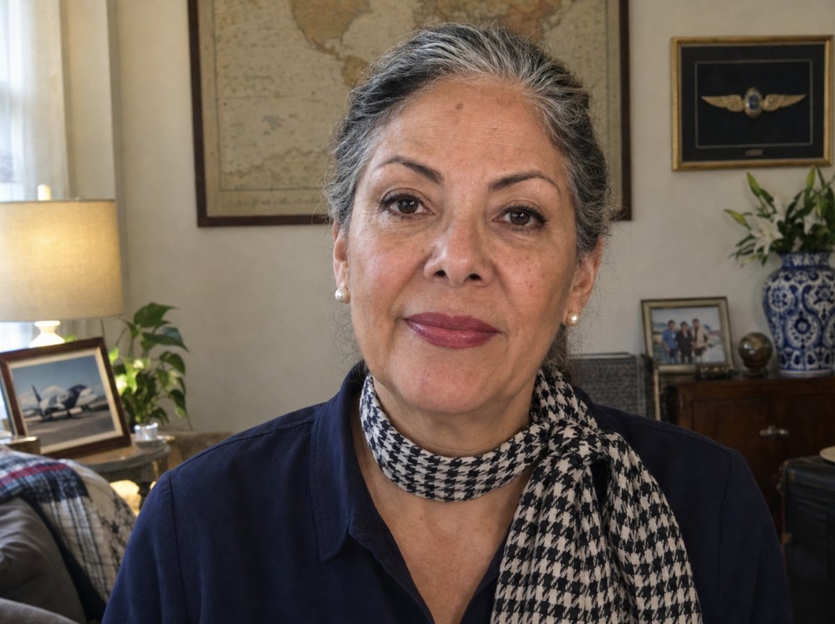 Elena Morales en su casa, cerca de Miami